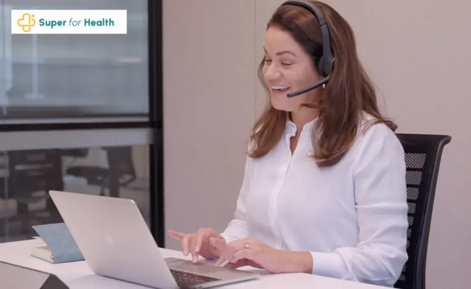 A Super for Health case manager on a call
