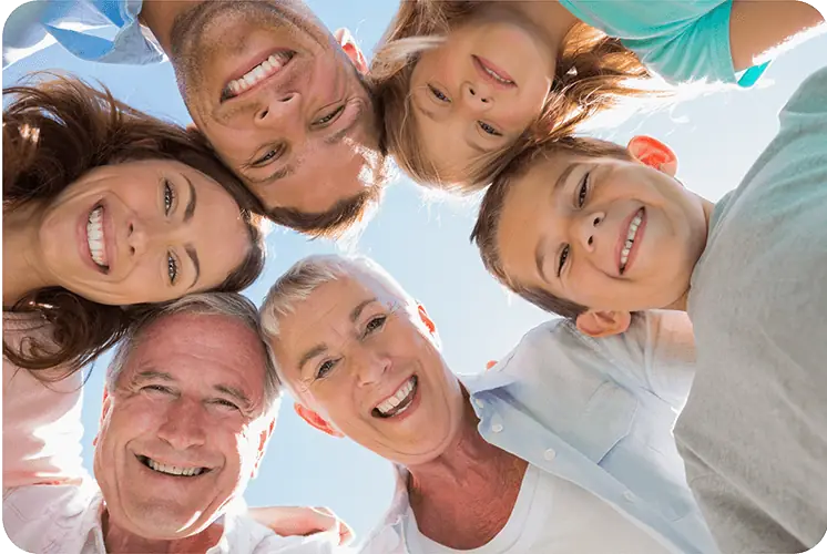 A family smiling together